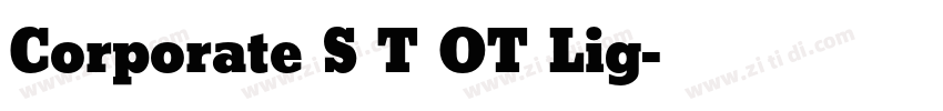 Corporate S T OT Lig字体转换